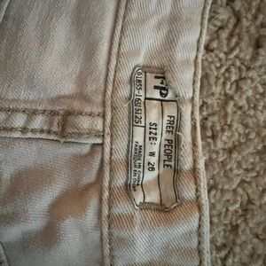 Free people distressed tan shorts